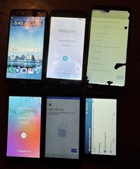 ONE Works Lot of 6 LG K8 K20 STYLO Phoenix 4 L16vl L44VL Smartphone Broken Ship