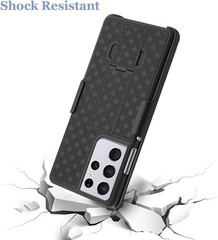 For Samsung Galaxy S21Ultra Belt Clip Case Thin Armor Full Body Protective Cover