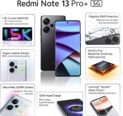 Xiaomi REDMI Note 13 Pro + 5G Factory Unlocked Dual SIM 12GB RAM 512GB STORAGE