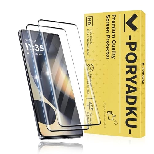 2 Pack Motorola Edge 2024 Screen Protector 6.6in Case Friendly Tempered HD Clear