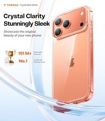 Crystal Clear Case for iPhone 17 Pro, Ultra-Slim, Anti-Yellowing, Military Grade