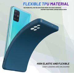 Samsung Galaxy A51 4G Case Dark Blue, Scratch Resistant Soft Touch Slim Cover