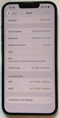 TESTED USED GSM UNLOCKED MIDNIGHT iPhone 13, 128GB A2482 MLA23LL/A, 89% BATTERY.
