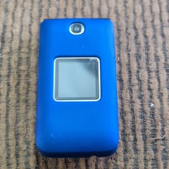 Alcatel MyFlip Blue Flip Phone 2G 128GB 2MP MicroSD GSM 850/900/1800/1900