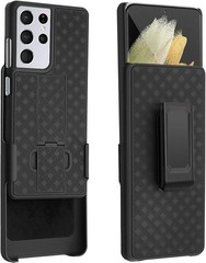 For Samsung Galaxy S21Ultra Belt Clip Case Thin Armor Full Body Protective Cover
