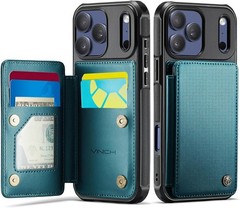 iPhone 17 Pro Max Wallet Case with Card Holder, RFID Blocking, Shockproof Cover