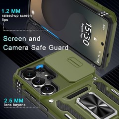 DEERLAMN Olive Green Case for Samsung Galaxy S26 Ultra 6.9&Prime; with Kickstand & Pro