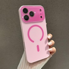 Crystal Camera Lens Protection Candy Color Magnetic Case for iPhone 17 Pro Max