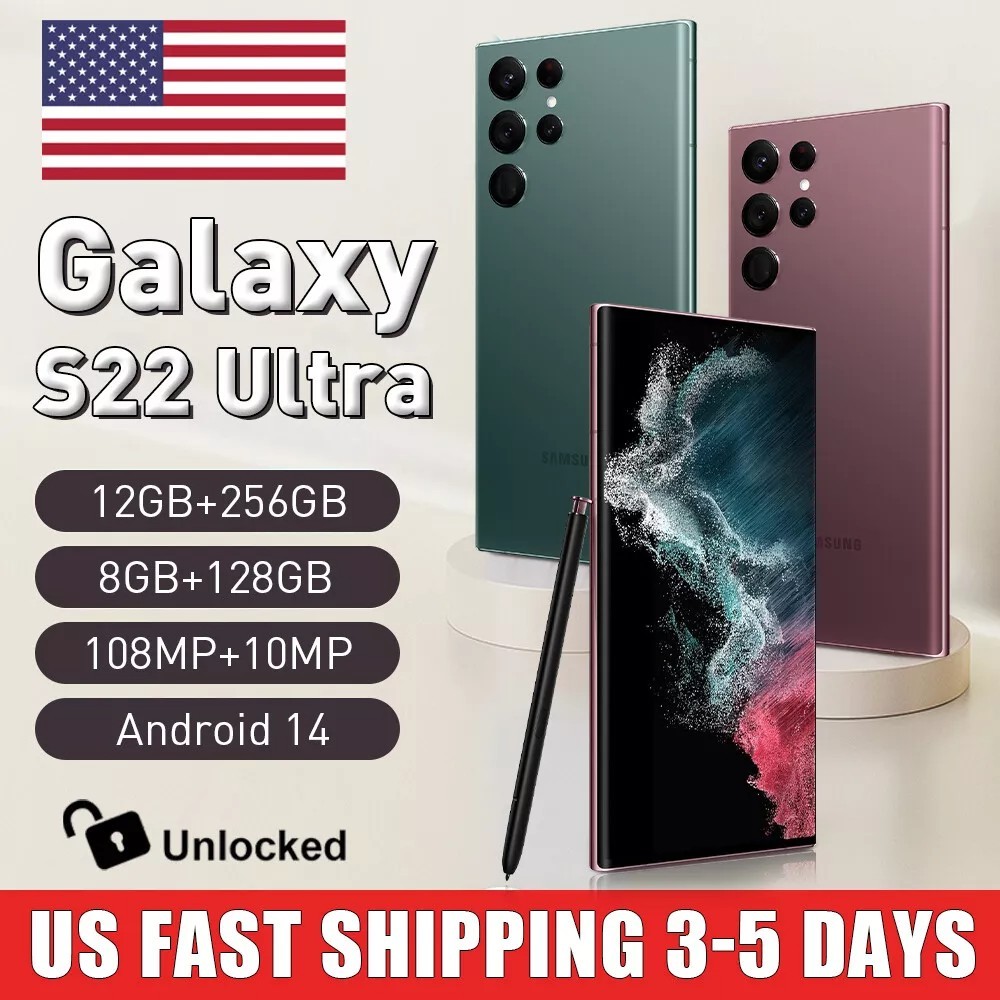 New Samsung Galaxy S22 Ultra/S23 Ultra 5G S908U1/S918U1 100% Unlocked All Colors