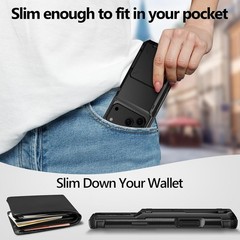 iPhone 17 Pro Max Case Wallet with Card Holder Dual Layer Heavy Duty Shockproof