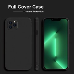 Black Matte Bumper Case for iPhone 13 Pro Max, Anti-Fingerprint Protective Cover