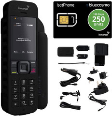 Inmarsat Isatphone 2.1 Satellite Phone Kit & 250 Unit Prepaid SIM (180 Days) – G