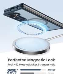Navy Blue Magnetic Case for Samsung Galaxy Z Fold 7, Slim Translucent Matte Cove