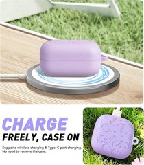 Cute Case for Samsung Galaxy Buds 4 Pro/Buds 4 (2026) with Flower Keychain