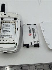 Kyocera Virgin Mobile White & Black Wireless Color Screen Cellular Flip Phone