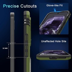 Olive Green Case for Google Pixel 10a with Slide Camera Cover & Screen Protector