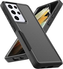 Samsung Galaxy S21 Ultra Case with Screen Protector, Heavy-Duty Shockproof Case