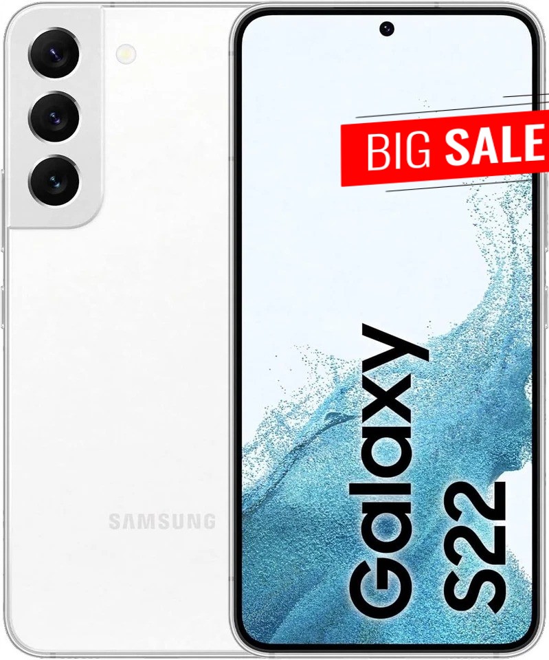 (Grade A+)Samsung Galaxy S22 128GB SM-S901U Unlocked CDMA +GSM Smartphone White