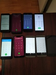 Lot of 9 Mixed Brand hTC/REVVL/ coolpad/TCL and other Smartphone For parts