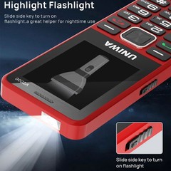 4G LTE Mobile Dual SIM Big Button Phone SOS Keyboard Torch Global UNIWA V2000