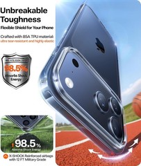 Crystal Clear Case for iPhone 17 Pro, Ultra-Slim, Anti-Yellowing, Military Grade