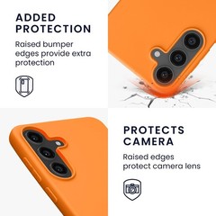 Soft Slim TPU Silicone Cover Case for Samsung Galaxy S25 FE – Fruity Orange