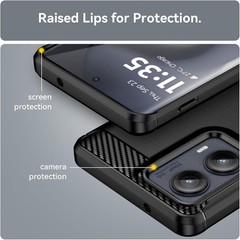 For Motorola Moto Edge 2024 Case with Shock-Absorption Flexible TPU Rubber Cover