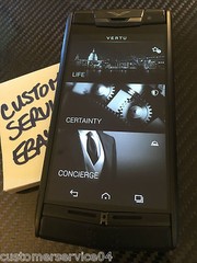 Genuine Brand NEW Vertu Signature Touch PURE JET Calf leather Luxury Phone!