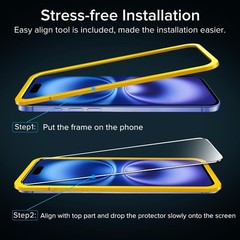 2 Pack of Anti-Scratch Screen Protectors for iPhone 16 & 15 6.1&Prime; – Case Friendly