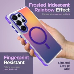 Magnetic Case for Samsung Galaxy S26 Ultra Slim Translucent Matte Purple Design