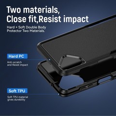 Case & Screen Protector for Samsung Galaxy A06 Slim Fit Heavy Duty Rugged Cover