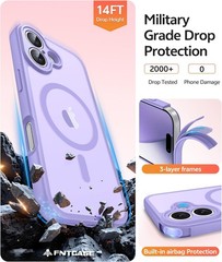 Translucent Matte iPhone 17 Case with Full Camera Protection – Light Purple Cove