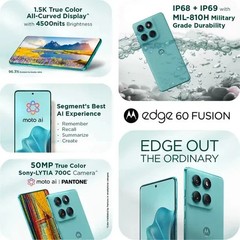 MOTOROLA Edge 60 Fusion 5G 8GB 256GB ROM-Amazonite Unlocked OPEN BOX USA STOCK