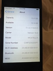 I touch Black Verizon 12.9 GB Good … Used