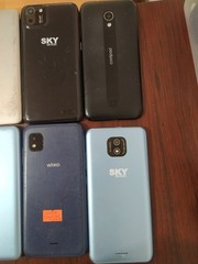 Lot of 10 Mixed Brand WIKO U316AT/SKY Elite p55Max and other Smartphone For part