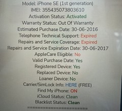Apple iPhone SE – 16GB – Silver (TracFone) A1662 (CDMA + GSM)