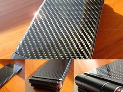 RARE F-04D CARBON STYLE series NTTドコモ FLIP PHONE 13MP Full HD Unlocked (Japan)