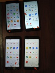 Lot of 4 Coolpad Legacy S CP3648A(2pc)/Cloud Stratus C7/TCL A502DL 16GB For part