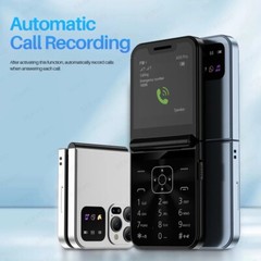 SERVO A50 Pro Flip Phone Dual SIM Card GSM Electric Torch Automatic Call Recordi