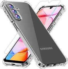 Phone Case for Samsung Galaxy A17 5G with Tempered Glass Screen Protector, Clear