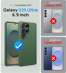 Green Military Grade Drop Protection Case for Samsung Galaxy S25 Ultra, Ultra-Th