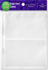 Binder Page Protectors for 4X6 Recipe Cards or Photos 50 Count Dual Pocket