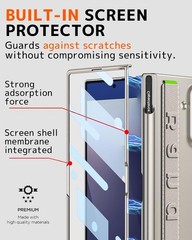 Carbon Fiber Strap for Samsung Galaxy Z Fold 7 Case with S Pen Holder & Stylus