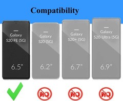 Case for Samsung Galaxy S20 FE with Glass Screen Protectors Military-Grade Red