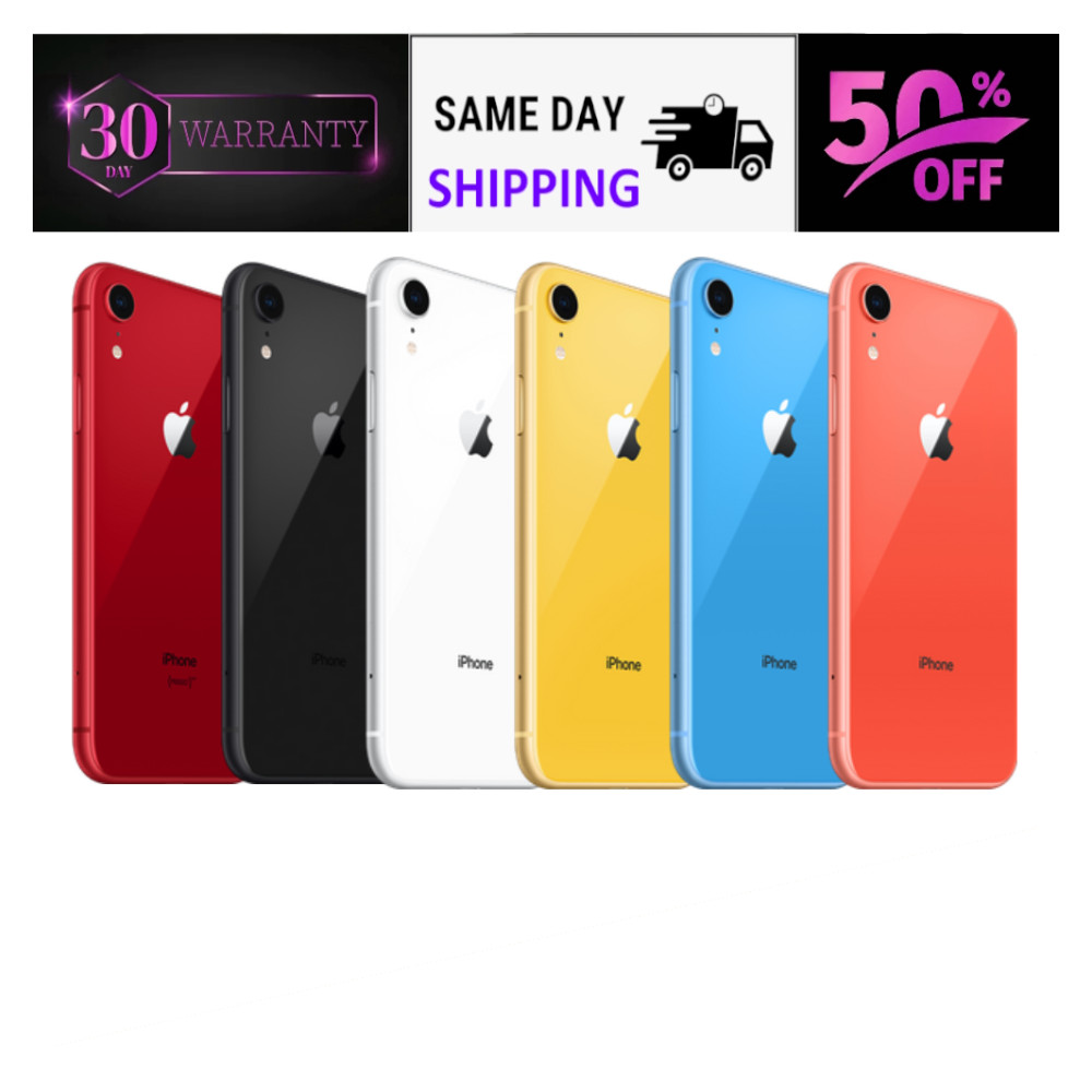 Apple iPhone XR 64GB Black, Red, White – Unlocked, Verizon, AT&T – Free Shippin