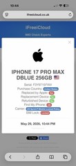 iPhone 17 Pro Max Deep Blue Parts Only **READ DESCRIPTION**
