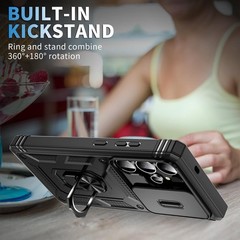 Samsung Galaxy S26 Ultra 5G Case with Magnetic Kickstand & Camera Cover, Black
