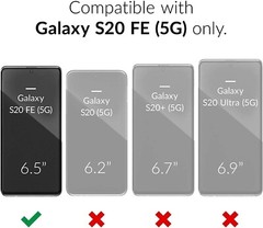 For Samsung Galaxy S20 FE Case Military Grade,Tempered Glass Screen Protector