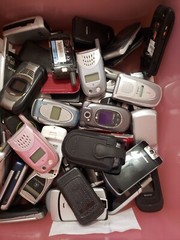 Lot of 50 Mixed Brand Vintage Phone Cell Movie Prop Collectible Untested