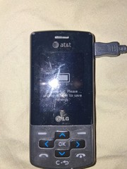 LG CF360 AT&T Slider Phone Blue Black Used Works